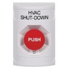 STI SS2301HV-EN Stopper Station – White – Push and Turn Reset – HVAC Shut Down Label